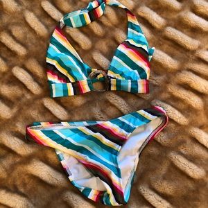 Split Swimsuit Bikini Size XS Bottoms XS Top